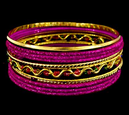 Pulseira de Metal - Rosa e Dourado - Ref 105